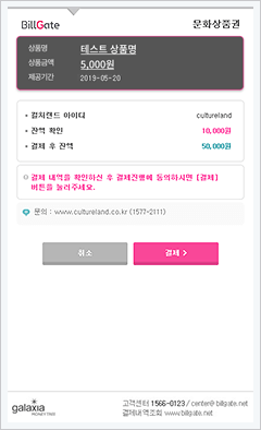 잔액조회 및 결제 화면